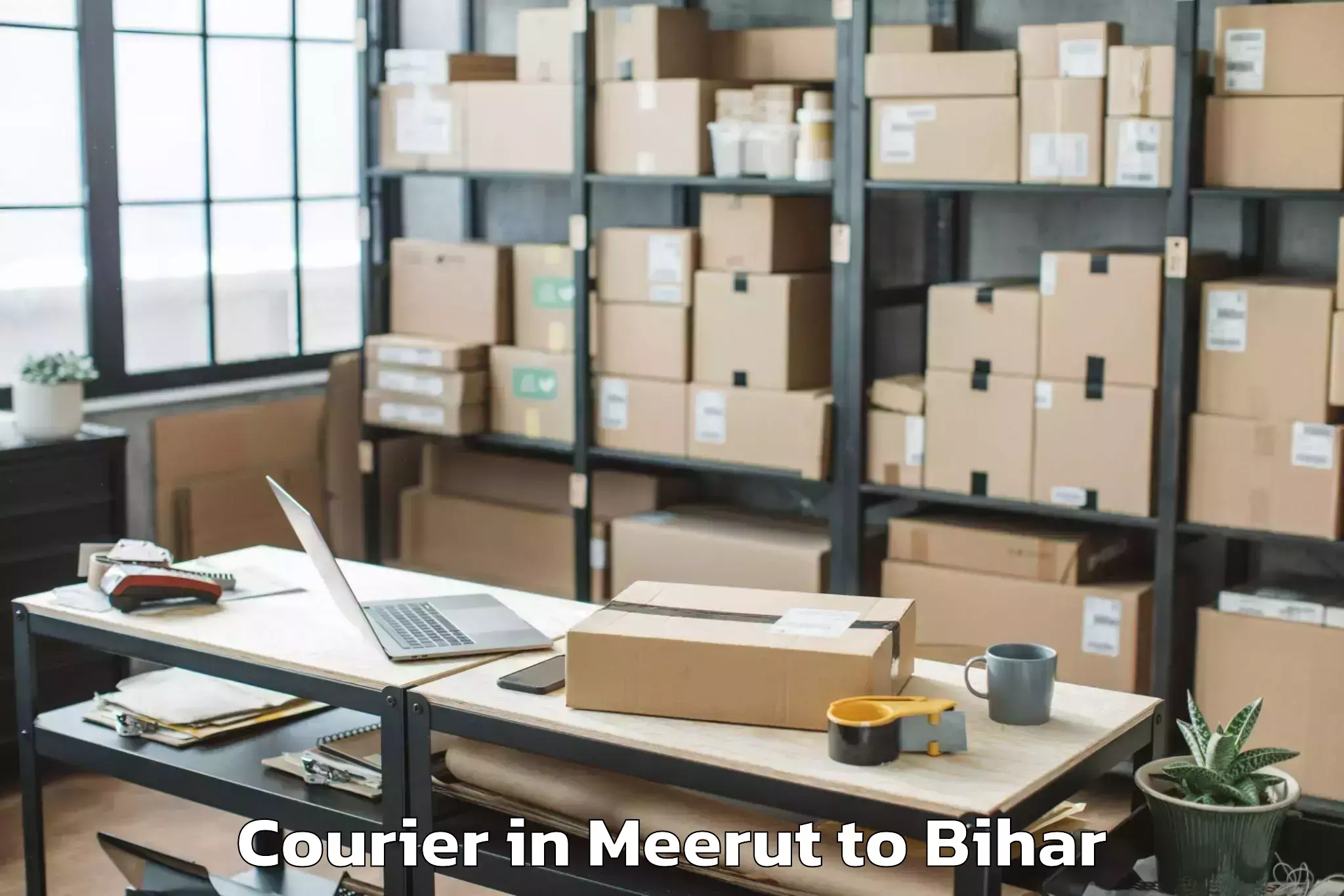 Hassle-Free Meerut to Lauria Nandangarh Courier